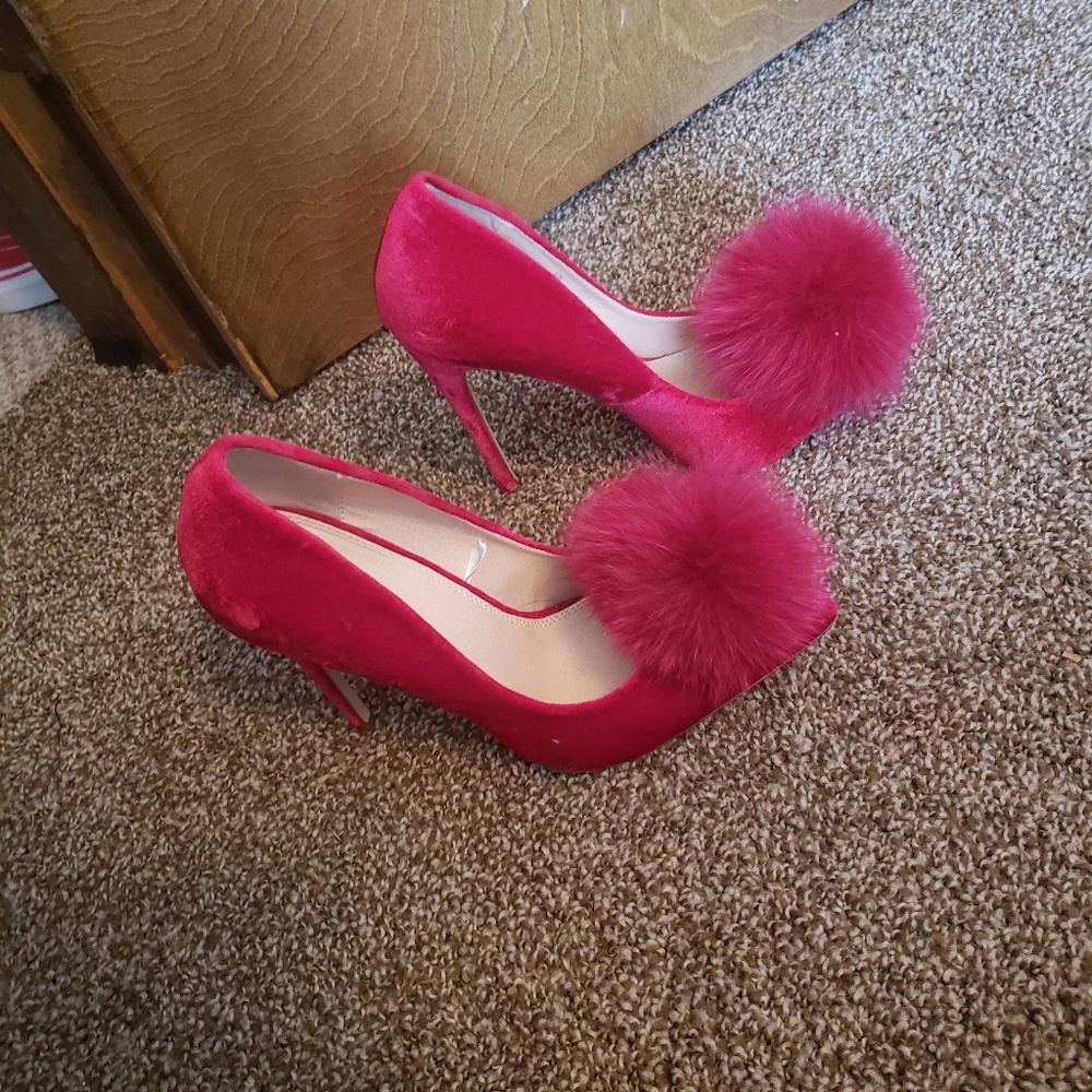 Burgundy pumps